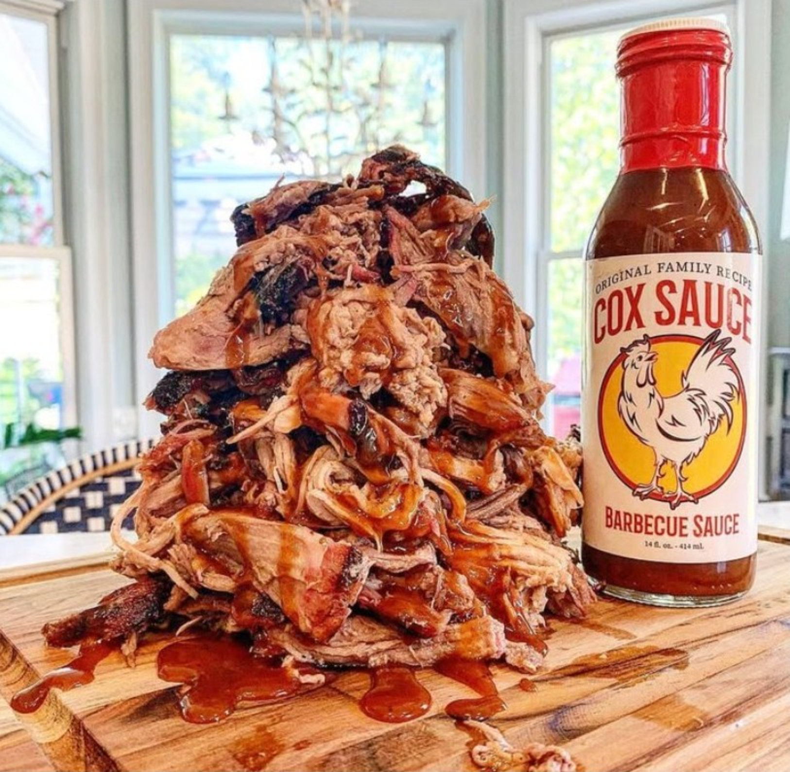 Pulled pork with Cox Sauce
